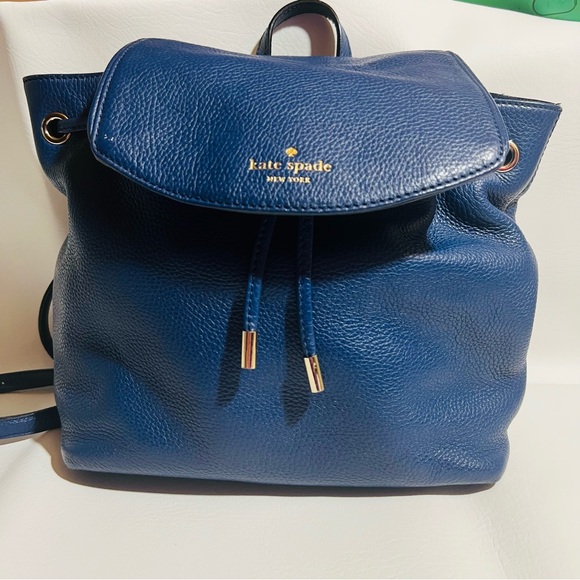 Kate Spade Dark Blue Adjustable Backpack - Picture 1 of 4